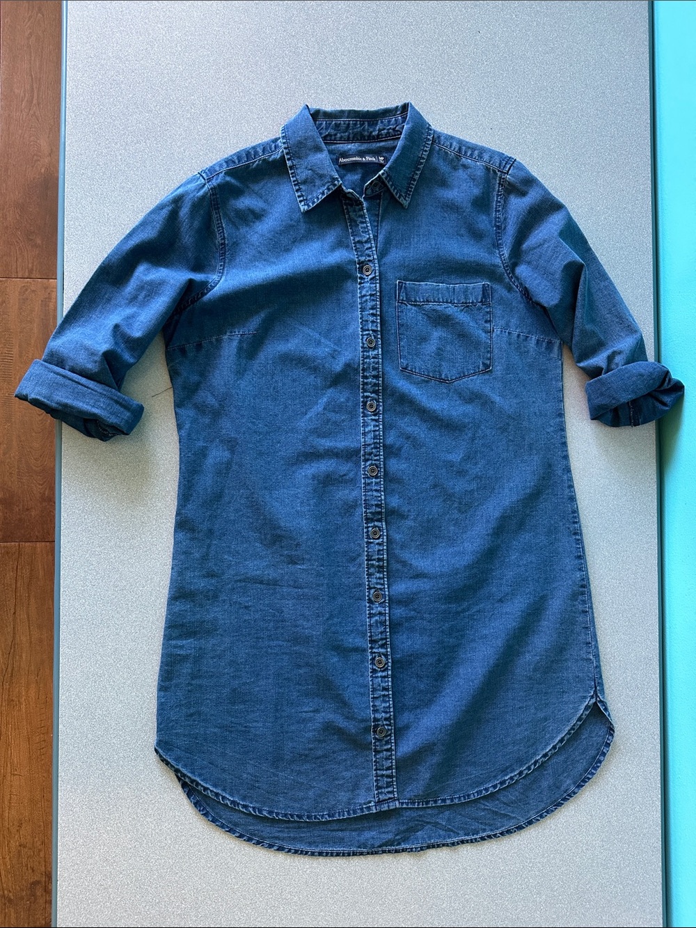 ABERCROMBIE & FITCH | MEDIUM PETITE | DENIM DRESS